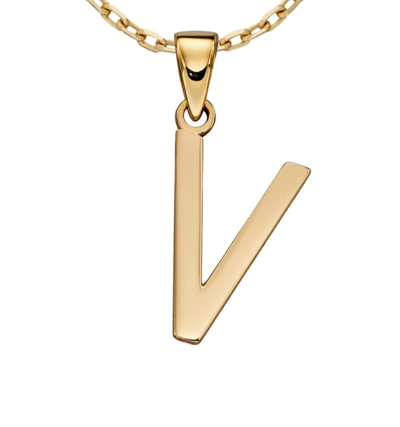 9ct Gold V Necklace