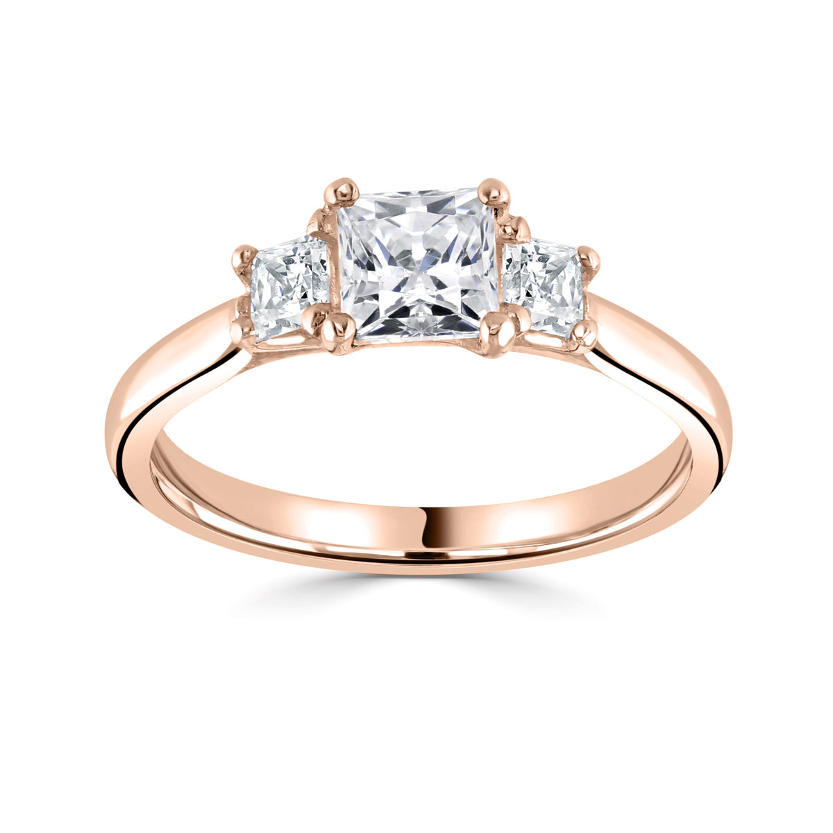 Square solitaire engagement on sale ring