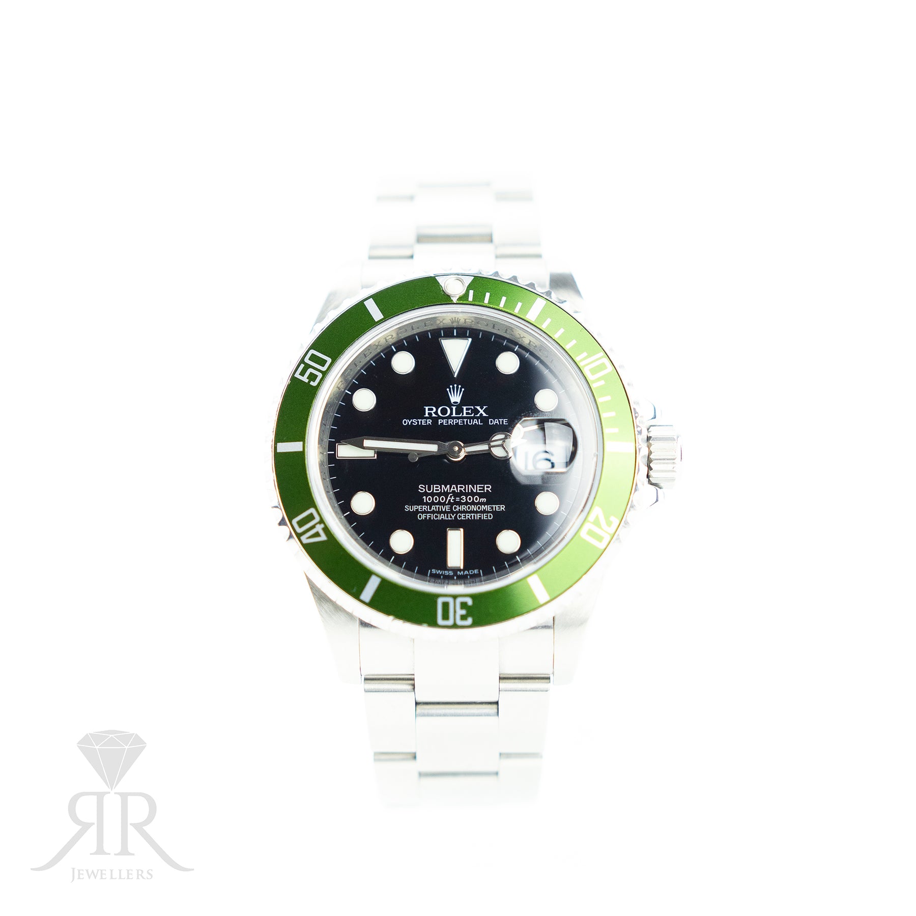 2007 Rolex SUBMARINER DATE Oyster, 40 mm, 16610 'Kermit' at RR Jewellers Yarm UK