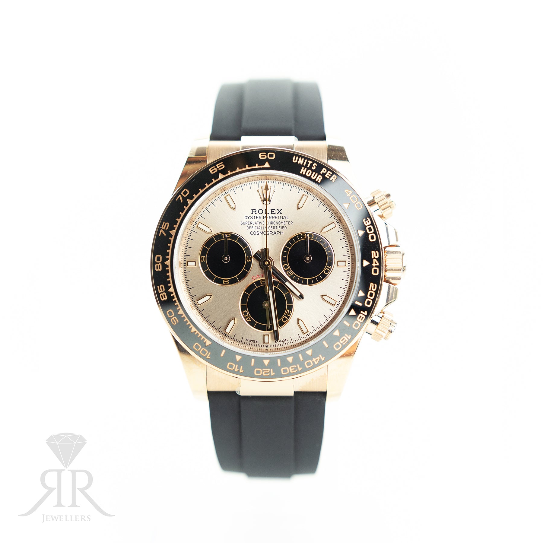 2023 Rolex COSMOGRAPH DAYTONA 18K Everose Gold, Oysterflex 126515LN at RR Jewellers Yarm