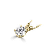 9ct yellow gold round brilliant 0.54ct lab diamond pendant with split bale