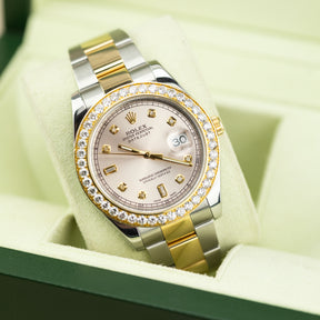 2014 Rolex DATEJUST 41 Oystersteel & Yellow Gold 116333 Diamond Bezel at RR Jewellers Yarm UK