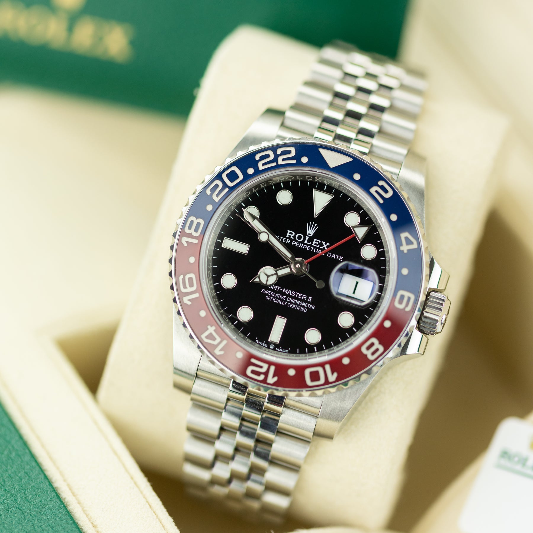 2018 Rolex GMT-MASTER II 'Pepsi' Jubilee Bracelet, 41mm, Oystersteel, 126710BLRO at RR Jewellers YARM UK