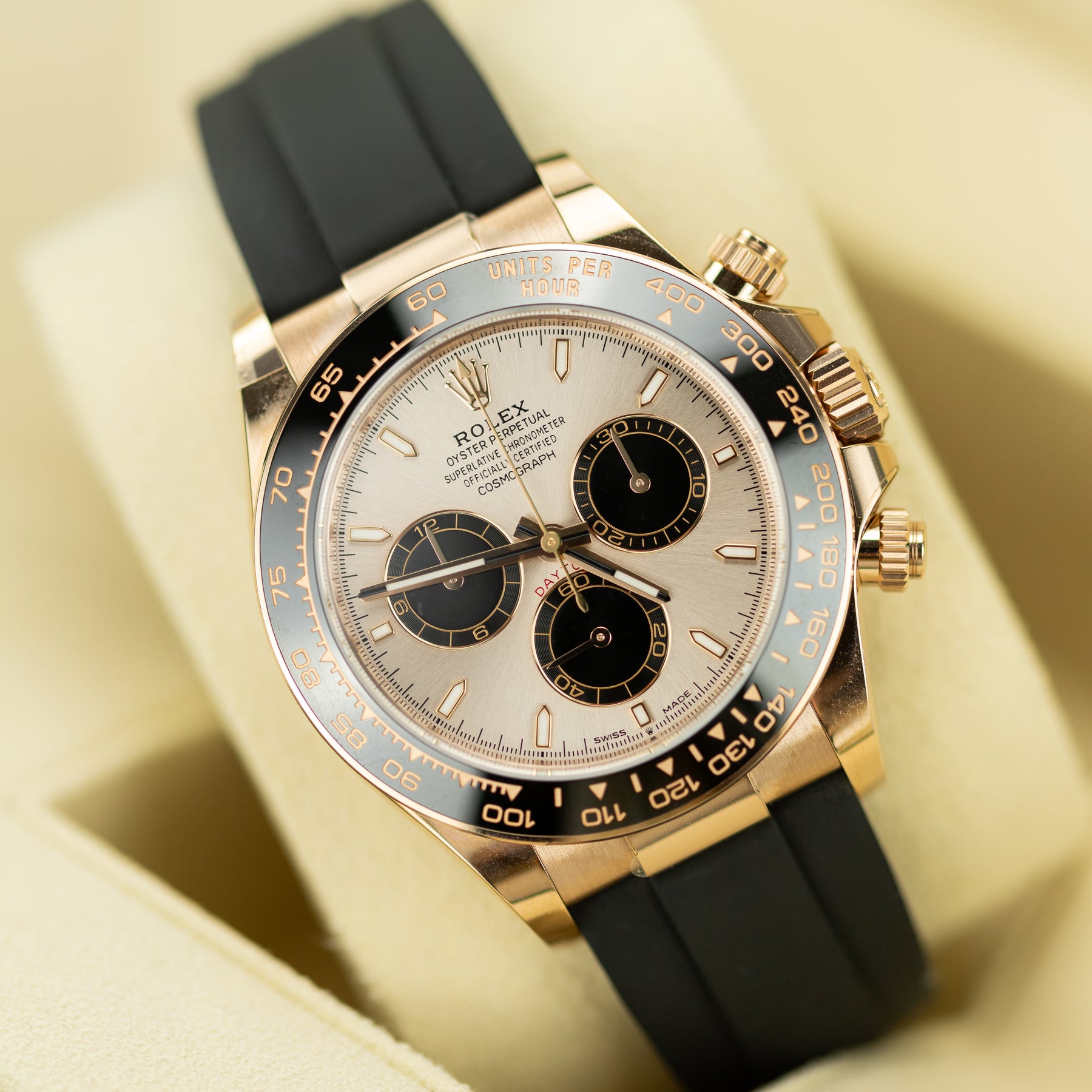 2023 Rolex COSMOGRAPH DAYTONA 18K Everose Gold, Oysterflex 126515LN at RR Jewellers Yarm