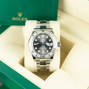 2023 Rolex YACHT-MASTER Oystersteel & Platinum, Slate Dial, 40mm 126622 at RR Jewellers Yarm