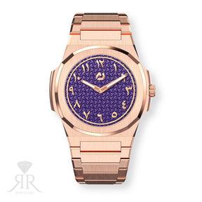 Nuun Official Origen Steel MS Arabic Dial - Purple Haze 38mm available at RR Jewellers Yarm UK