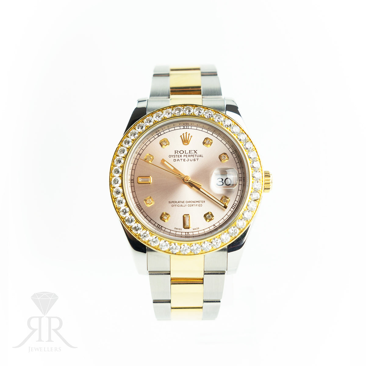 2014 Rolex DATEJUST 41 Oystersteel & Yellow Gold 116333 Diamond Bezel at RR Jewellers Yarm UK