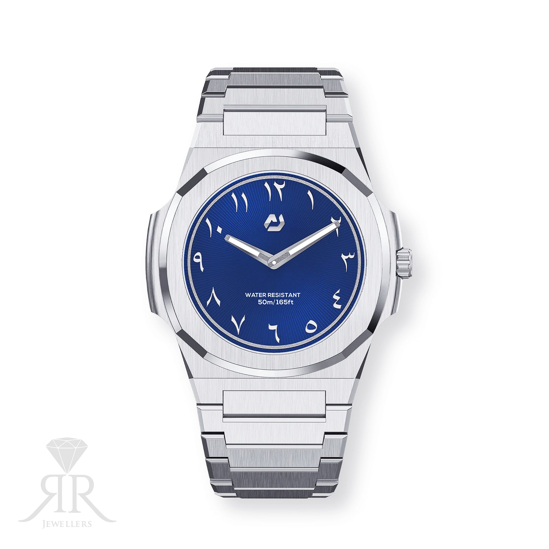 Nuun Official Origen Steel MS Arabic Dial - Blue 38mm at RR Jewellers Yarm UK