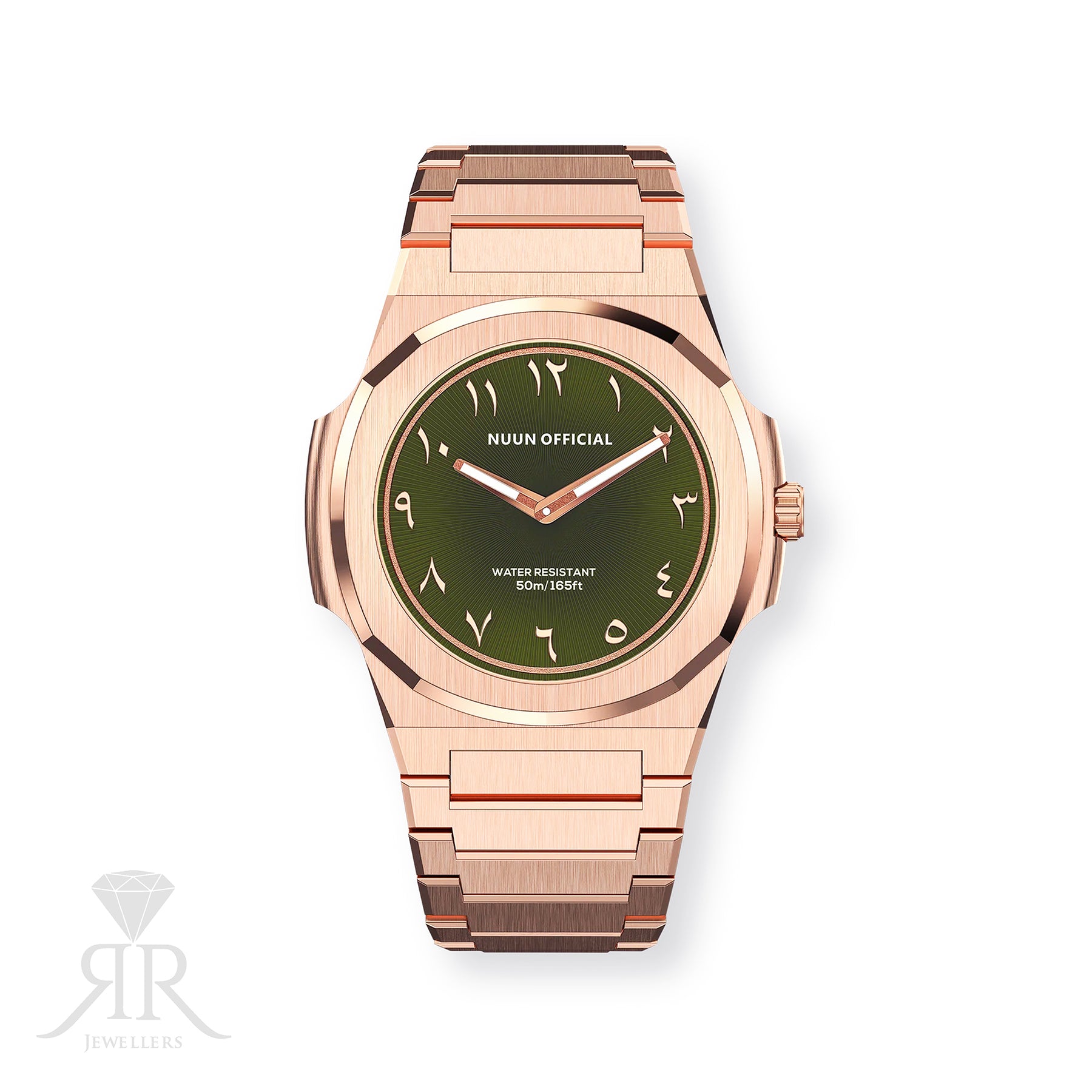 Nuun Official Origen Rose Gold MS - Green 38mm at RR Jewellers Yarm UK